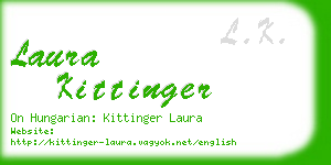 laura kittinger business card